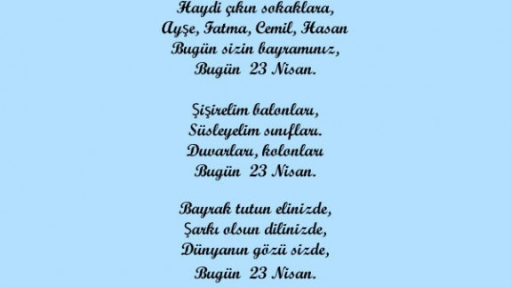 2020 Resimli 23 Nisan şiirleri