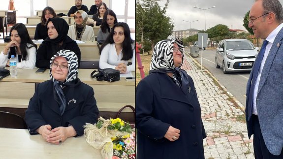 Ortaokul ve liseyi açıktan bitirip, 59 yaşında üniversiteli oldu: Rektör fakülte önünde karşıladı