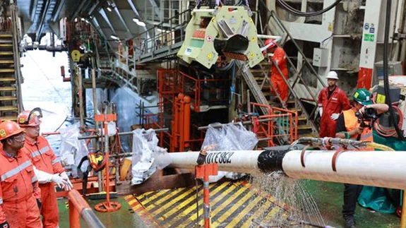 Karadeniz gazını karaya taşıyacak boru hattının büyük bölümü tamamlandı