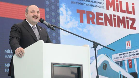 "Milli elektrikli trenimizin bugün itibarıyla fabrika testlerine başlanıyor"