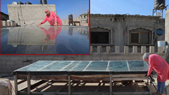 Filistinli İnas El-Gul, Gazze'de kurduğu düzenekle deniz suyunu arıtarak içilecek hale getiriyo