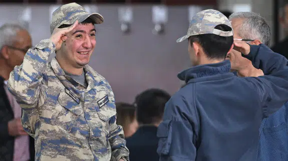 Engelli gençler için temsili askerlik uygulaması yapıldı