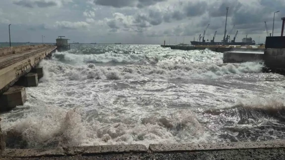 Marmara'da sert poyraz balıkçıları ve gemileri zorluyor,Tekirdağ'a demirlediler!