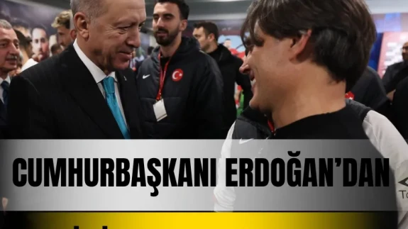 Cumhurbaşkanı Erdoğan'dan A Milli Futbol Takımına destek!