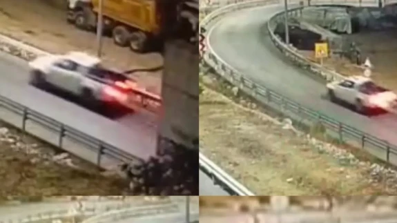 Feci kaza kamerada: Mersin’de kamyonet bariyere çarptı, sürücü hayatını kaybetti