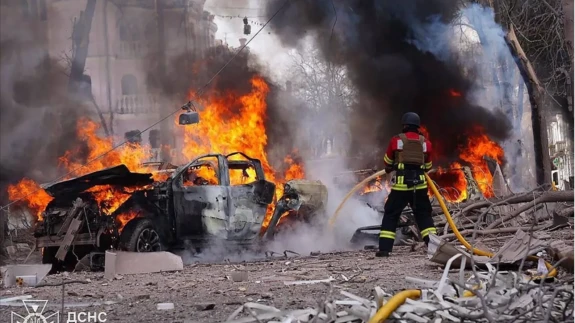 Ukrayna'nın Sumi Şehri Rus saldırısına uğradı: O anlar kameralara yansıdı