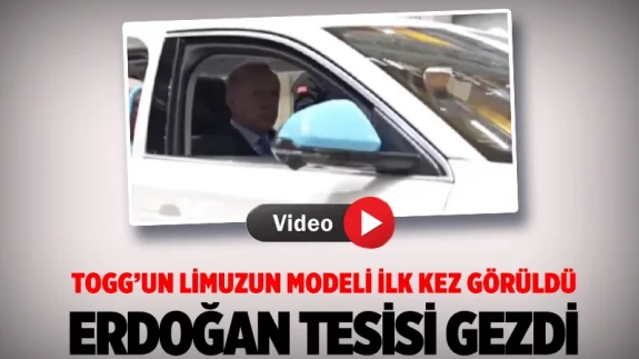Togg’un limuzin modeli sahneye çıktı: Erdoğan açılışa yerli lüks araçla katıldı!