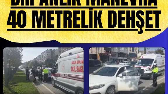 Kırmızı ışıkta korku dolu anlar: Bir anlık manevra, 40 metrelik dehşet