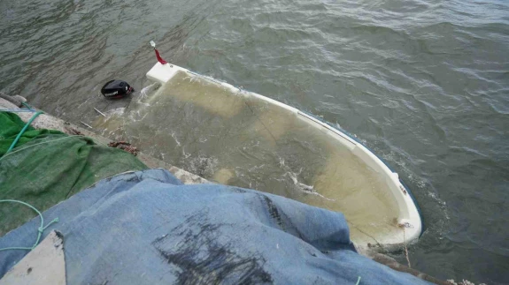 Edremit Körfezi’nde şiddetli lodos balıkçı teknelerini batırdı