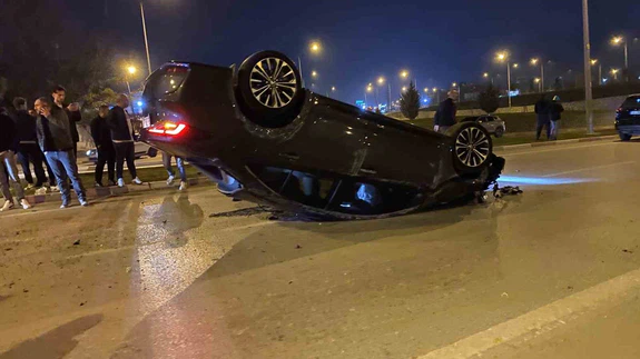 Kaza değil, adeta uçuş! O anlar kamerada…