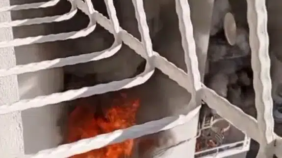 Sabah güneşi yerine alevle uyandılar! O anlar cep telefonu kamerasında...