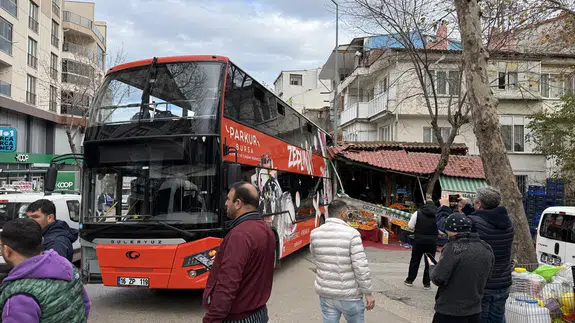 Bursa'da yokuşu gören otobüs şahlandı, manava daldı!