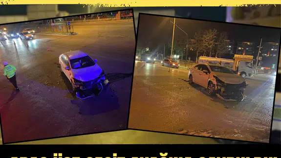 Bursa asfaltı’nda kural ihlali: Araç üst geçit ayağına savruldu!