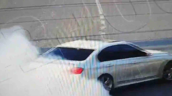 Sürat, duman, ceza... Şanlıurfa'da asfalt üzerinde tek perdelik ceza filmi!