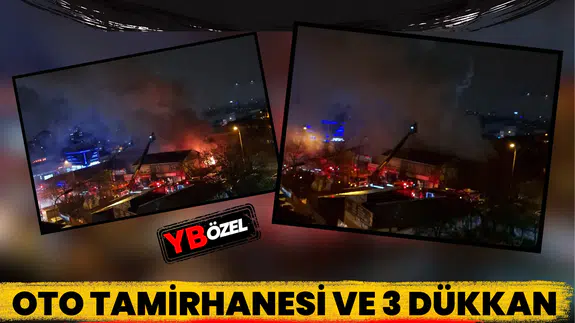Ümraniye’de korkutan yangın: Oto tamirhanesi ve 3 dükkan alevlere teslim!