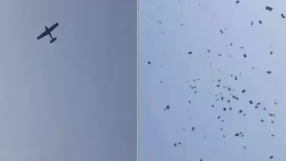 Damat babasının para yağdırdığı düğün görüntüleri sosyal medyayı salladı