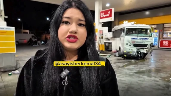 Alkollü Dolmuş Şoförü Benzinlikte Dehşet Saçtı: O Anlar Kameraya Yansıdı