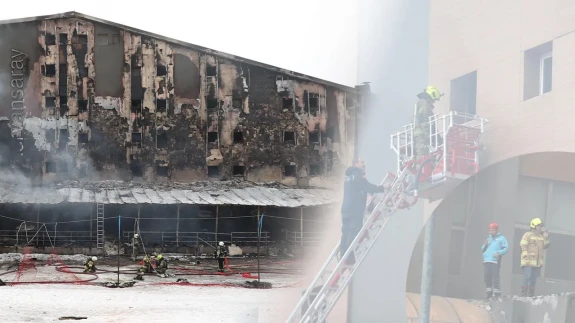 Uludağ’daki otel yangınında dehşet anı kamerada: Alevler bir anda sardı!