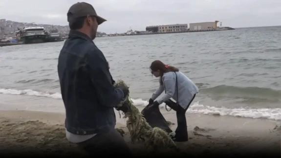 Sinop'ta Vatandaşlar Yaz Sezonuna Hazırlık İçin Sahili Temizlediler