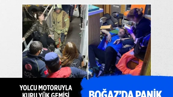 İstanbul Boğazı'nda gemi kazası: Yolcular panik içinde tahliye edildi