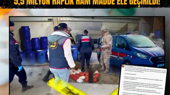 İzmir’de zehir tacirlerine ağır darbe: 5,5 milyon haplık ham madde ele geçirildi!