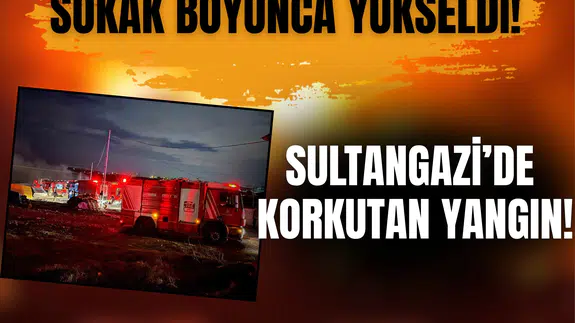 Alevler sokak boyunca yükseldi: Sultangazi’de korkutan yangın!