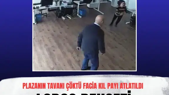 Bursa’da lodos dehşeti: Plazanın tavanı çöktü, facia kıl payı atlatıldı