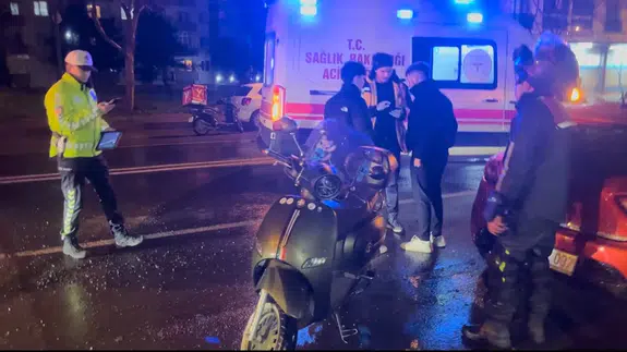 Çorlu’da motosikletli ölümden döndü! Su dolu çukur can yaktı