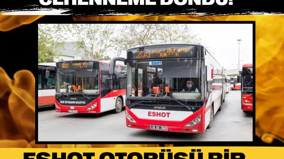 İzmir'de yolculuk cehenneme döndü! ESHOT otobüsü bir anda alev aldı