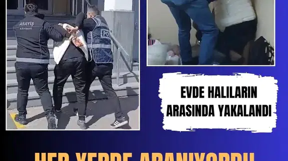 Firari hükümlü evde halıların arasında yakalandı