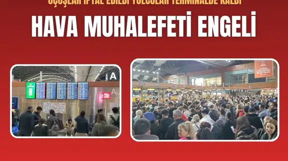 Sabiha Gökçen’de hava muhalefeti engeli: 127 sefer iptal edildi, yolcular terminalde kaldı