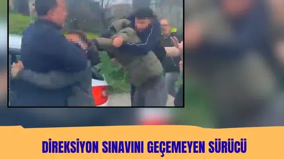 Silivri’de direksiyon sınavını geçemeyen sürücü, babası ile birlikte eğitmene saldırdı