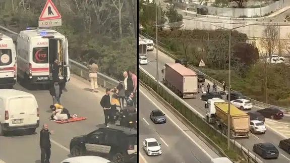 Kartal’da dehşet dakikaları: Motosikletli sürücü ölümden döndü!