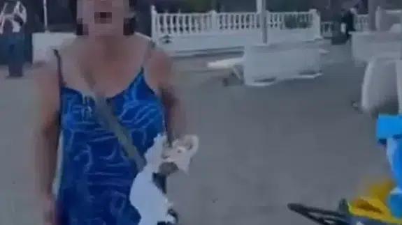 Plajda skandal görüntüler! 'Buralar bizim" diyen şezlong magandası gözaltında