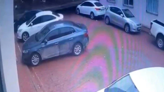 Gaziantep’te site sakinlerine ölüm provası! Saniyelerle gelen felaket kamerada...