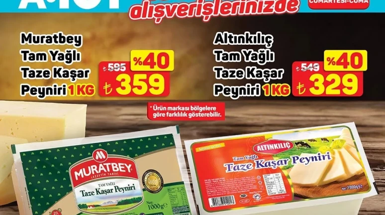 Peynir ve Kahvaltılıkta Büyük Fırsat! A101 8-14 Kasım Aktüel Ürünleri