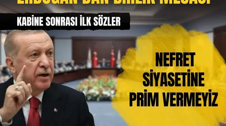 Kabine sonrası Erdoğan’dan dikkat çeken adalet vurgusu