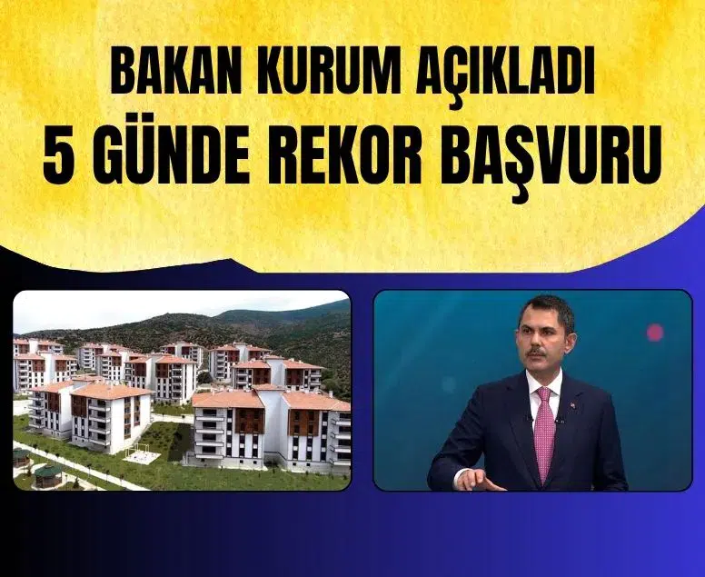 Murat Kurum açıkladı: Sosyal Konut Projesine 5 günde milyonlar akın etti