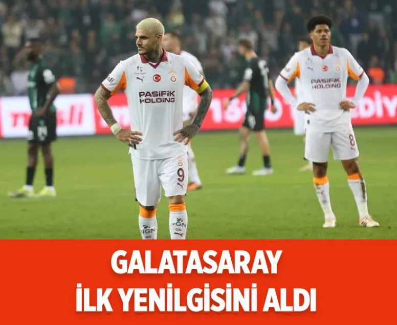 Galatasaray, Kocaelispor deplasmanında sezonun ilk mağlubiyetini aldı