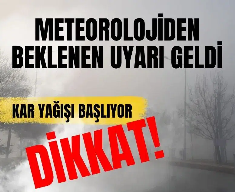 MGM ve İçişleri’nden peş peşe uyarı! Kar yağışı başlıyor hangi iller etkilenecek?