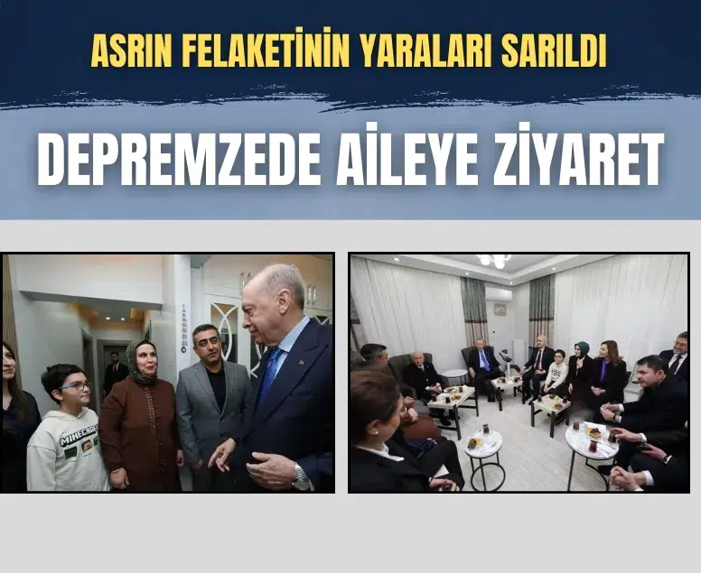 Cumhurbaşkanı Erdoğan’dan depremzede aileye anlamlı ev ziyareti