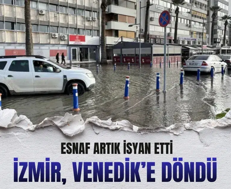 İzmir’de ’Venedik’ manzaraları: Alsancak su birikintilerine teslim