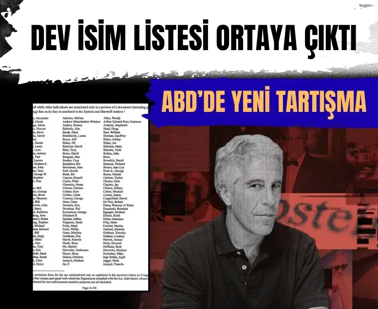 Epstein belgelerinde adı geçen kişiler listesi tartışma yarattı