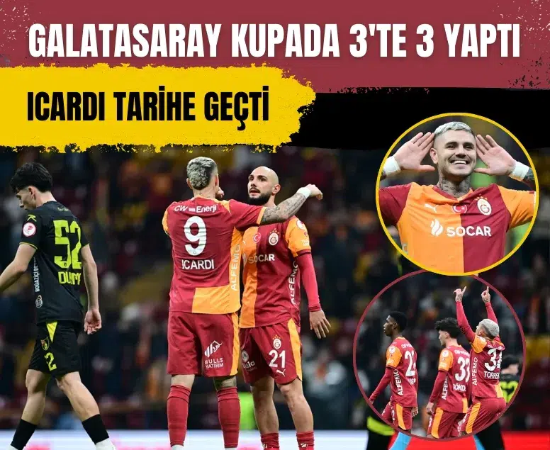 Türkiye Kupası'nda oynanan Galatasaray - İstanbulspor maçının özeti ve golleri