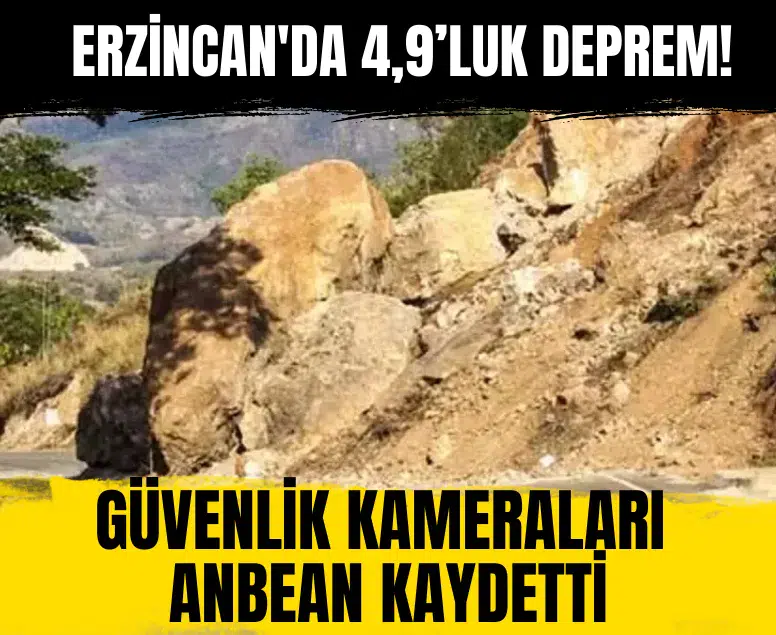 Erzincan'da 4,9’luk deprem! Dev kayalar yola yağdı, facia ucuz atlatıldı