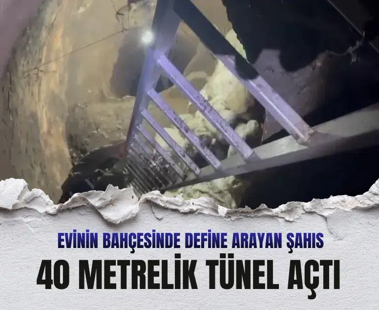 Evinin bahçesinde define arayan şahıs, 40 metre derinlik ve 3 metre genişlikte kuyu açtı