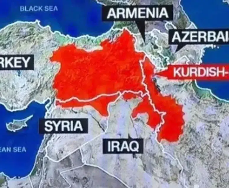 CNN'den bölücü harita skandalı! Türkiye'yi böldüler, Cumhurbaşkanlığı tepki gösterdi