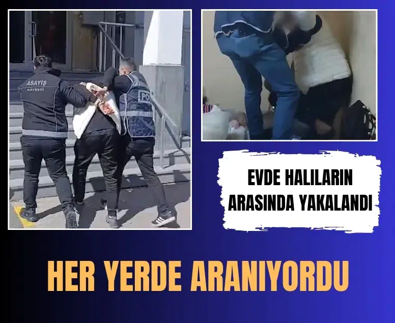 Firari hükümlü evde halıların arasında yakalandı