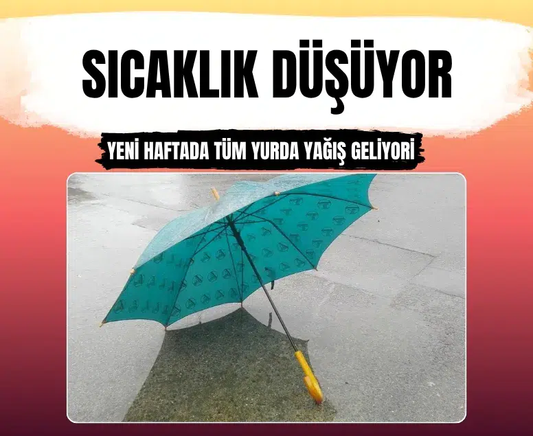 Yeni haftada tüm yurda yağış geliyor: Sıcaklıklar hızla düşecek