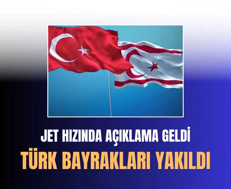 Güney Kıbrıs’ta Türk ve KKTC bayraklarının yakılmasına tepki